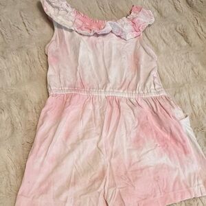 Pink Ruffled Kids Romper